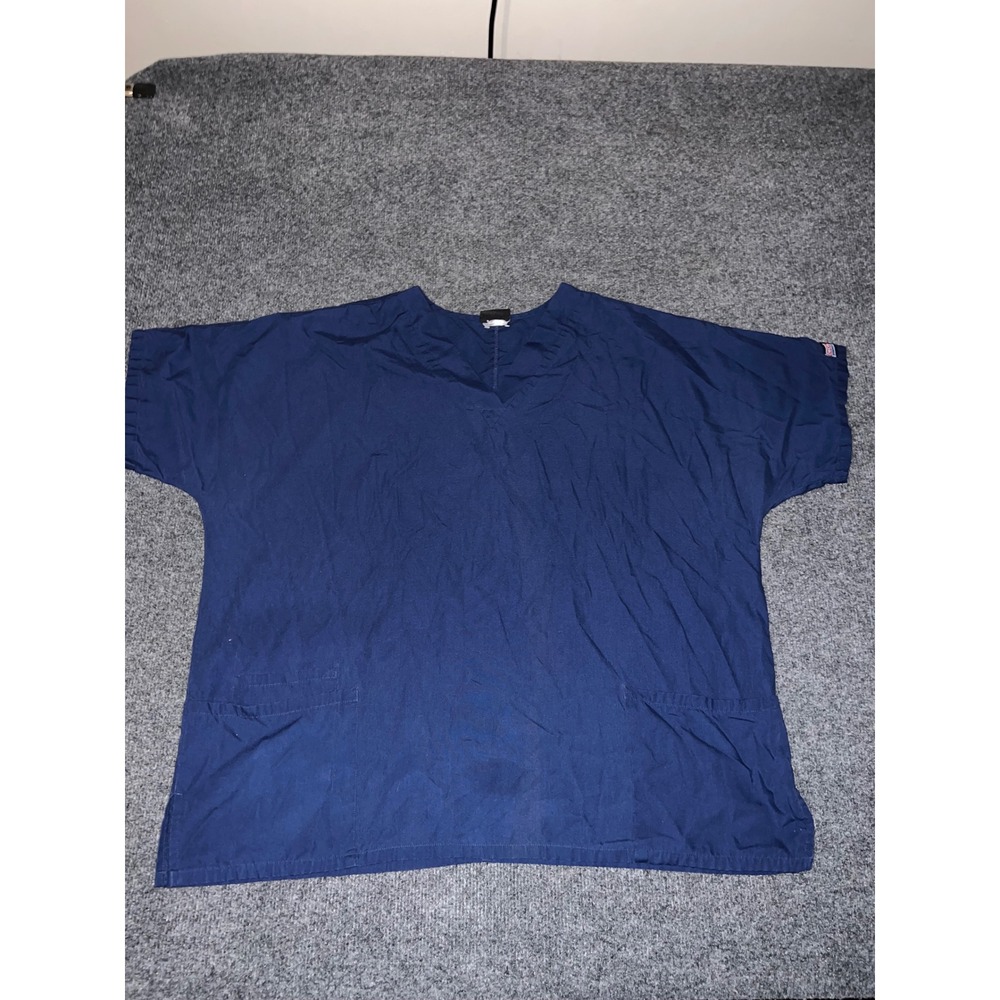 Cherokee Workwear Navy Blue V-Neck Scrub Top Short Sleeve Medical Uniform
